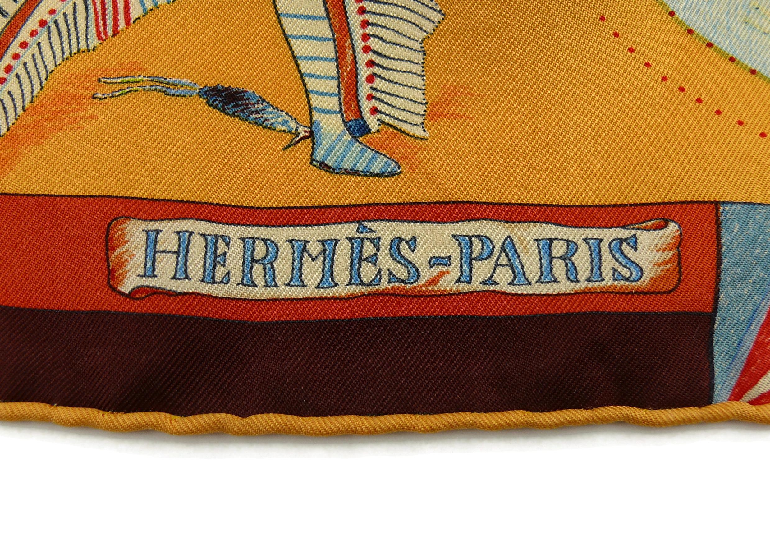 Foulard Carre en soie Hermes Les Danses des Indiens par Kermit Oliver 5