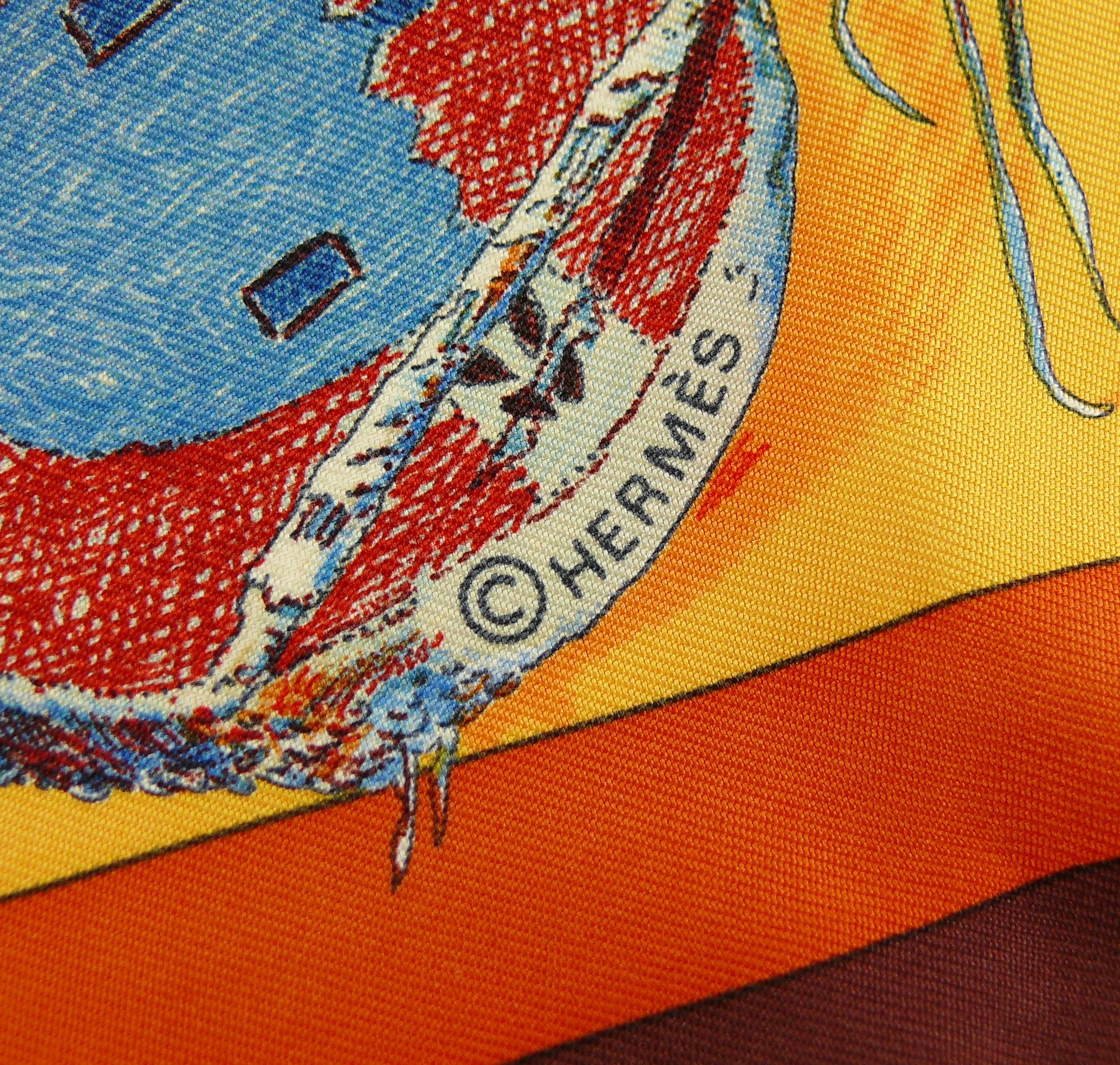 Foulard Carre en soie Hermes Les Danses des Indiens par Kermit Oliver 6