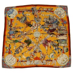 Foulard Carre en soie Hermes Les Danses des Indiens par Kermit Oliver