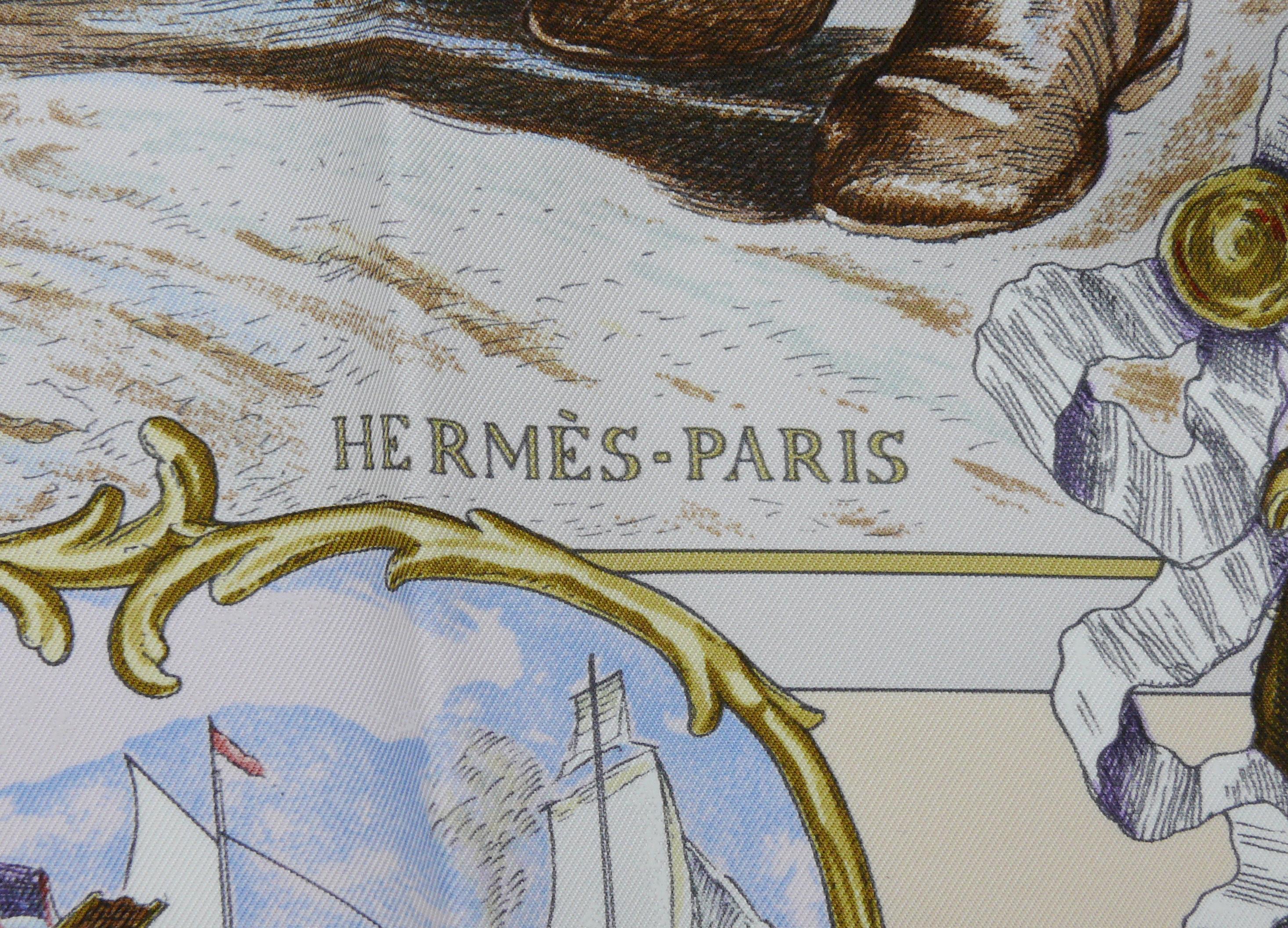 Hermes Silk Carre Scarf Marquis De Lafayette by Kermit Oliver 7