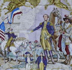 Hermes Silk Carre Scarf Marquis De Lafayette by Kermit Oliver