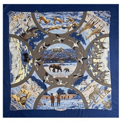 Hermès Silk & Cashmere Scarf "Tanzanie" 1997