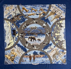 Hermès Silk & Cashmere Scarf "Tanzanie" 1997