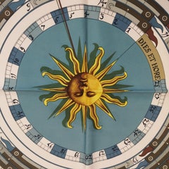 Hermès Silk Foulard "Dies et Hore" by F. Facconet