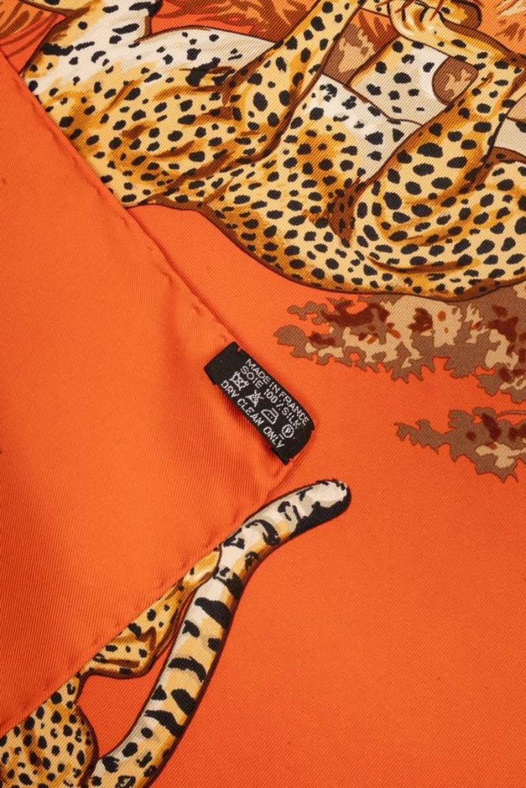 Hermès Silk Foulard Illustrated with the 'Cheetahs' Theme, 2007 3