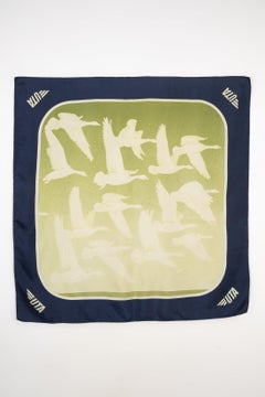 Hermès Seidenfoulard/-schal 'Zugvögel', 1979