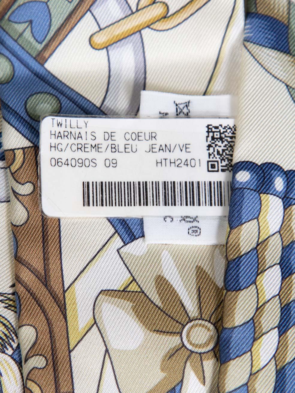 Women's Hermès Silk Harnais De Coeur Twilly