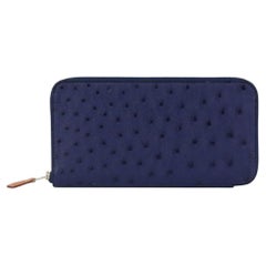 Hermès Silk In azap Ostrich And Leather Long Wallet