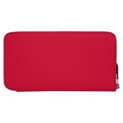 Hermes Silk' In Classique Long Rose Extreme / Rose Mexico Wallet Epsom Leather