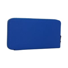 Hermes Silk' In Classique Long Wallet Blue Zellige Epsom Leather