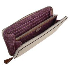 Portefeuille long 'Silk' In Classique Hermes Nata / Lucky Daisy Print Cuir d'Epsom