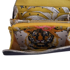 Hermes Silk 'In Compact Wallet Tigre Royal Black Epsom