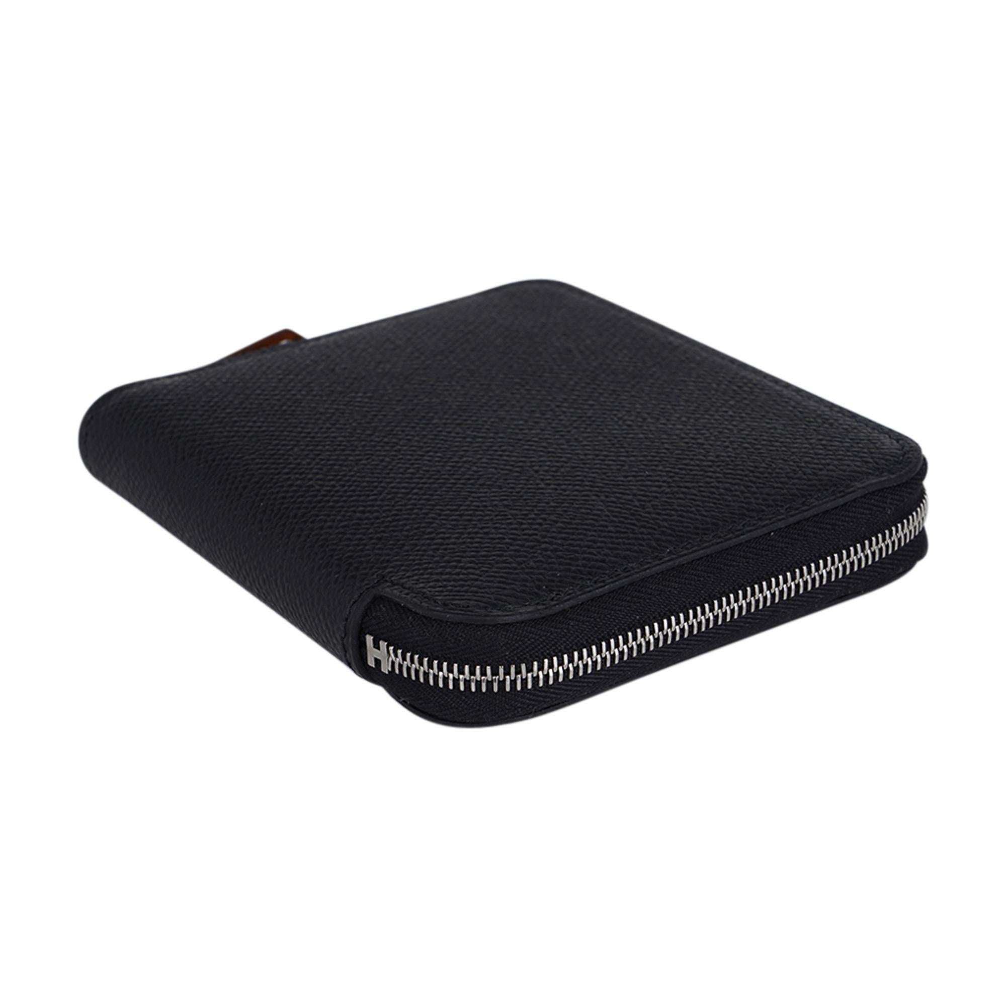 Hermes Silk 'In Compact Wallet Tigre Royal Black Epsom 2