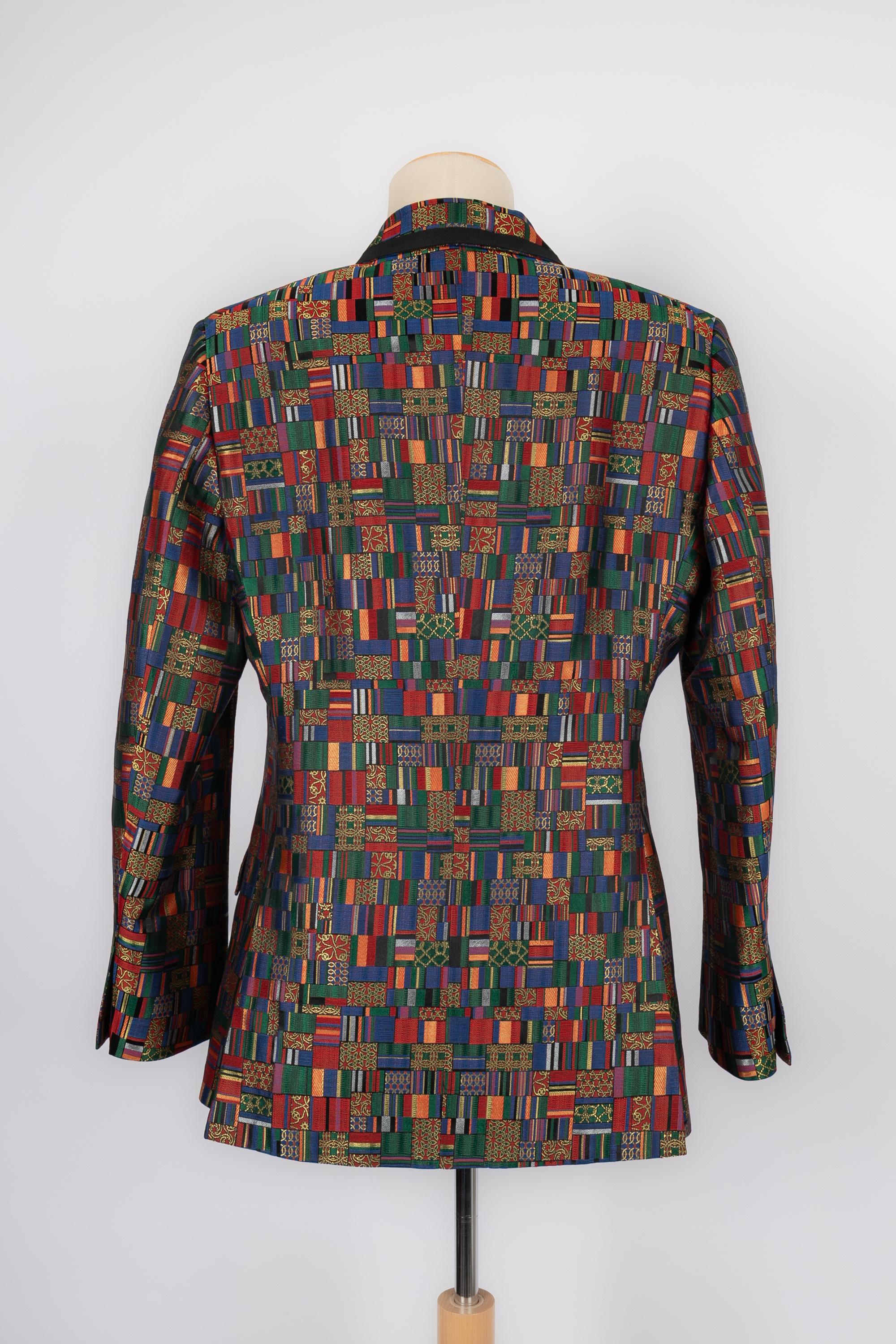 Hermès silk jacket In Excellent Condition For Sale In SAINT-OUEN-SUR-SEINE, FR
