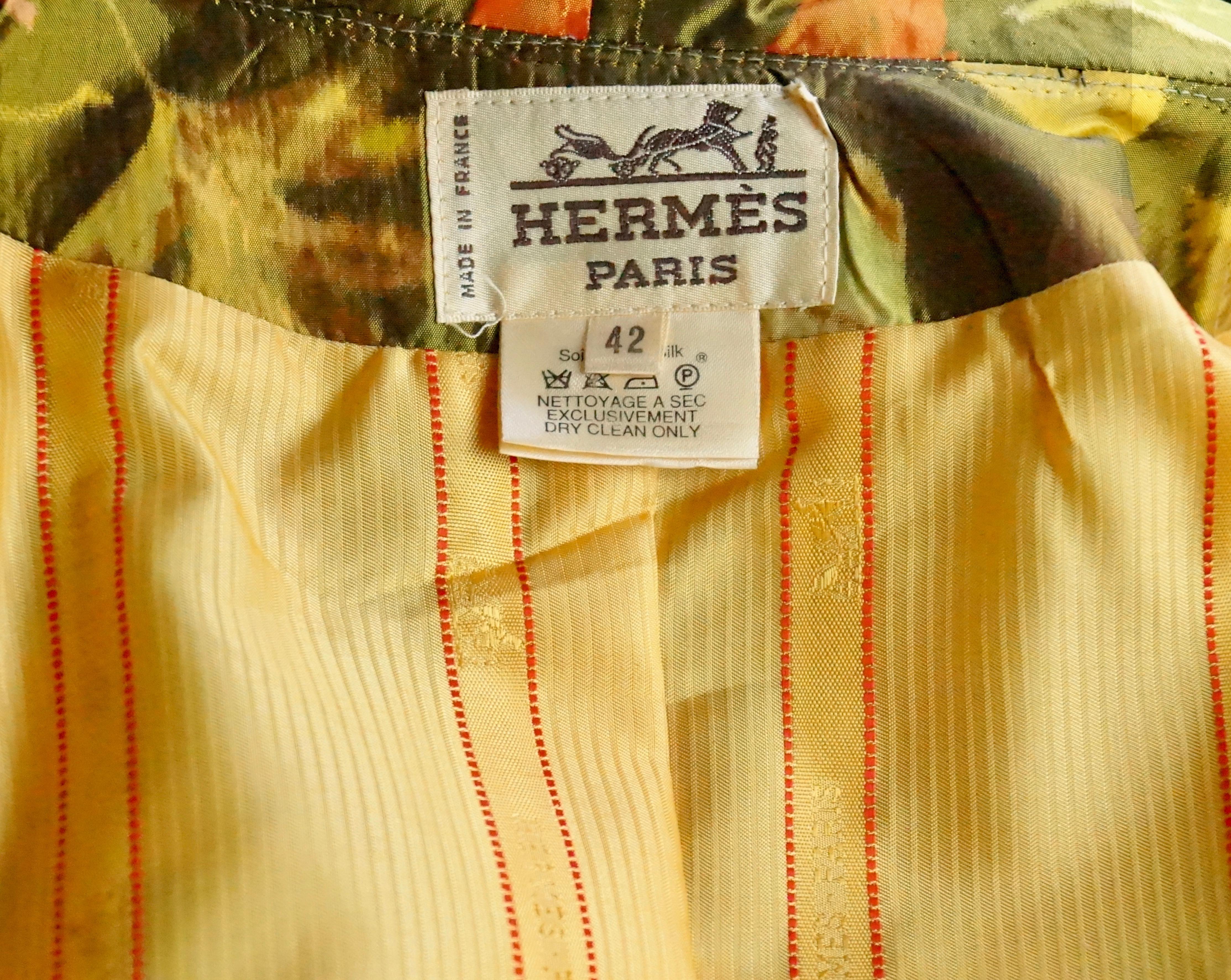 Hermès silk jacket FR 40 For Sale 10