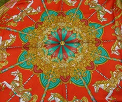 Hermes Silk Jacquard Carre Scarf Luna Park by Joachim Metz