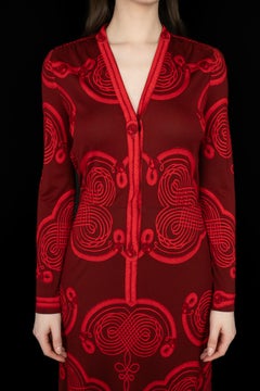 Hermès Kleid aus Seidenjersey von Robert Dumas 1965-1970er Jahre