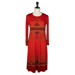 Hermes Kleid aus Seidenjersey von Robert Dumas 1965er-1970er Jahre