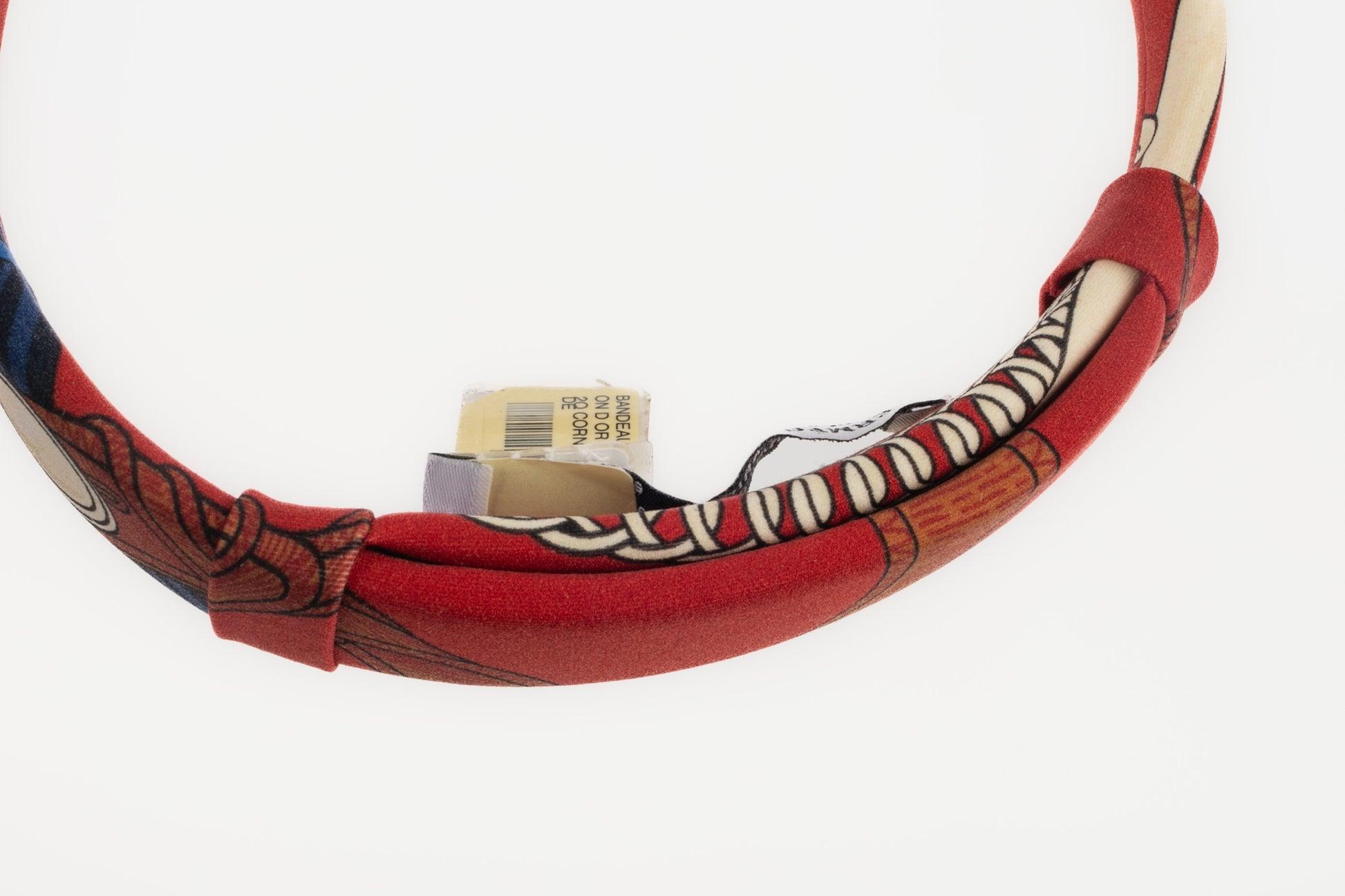 Bandeau en jersey de soie Hermès avec le design Mistinguette en vente 2