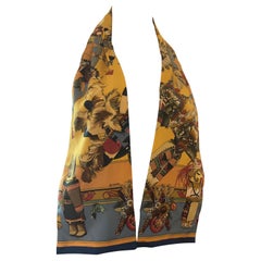Vintage Hermes Silk Kachinas Ascot by Kermit Oliver