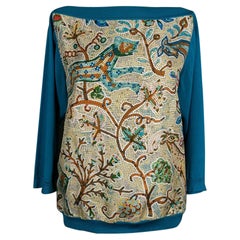 Vintage Hermès Silk & Knit Polo Shirt on Theme "Pavement"