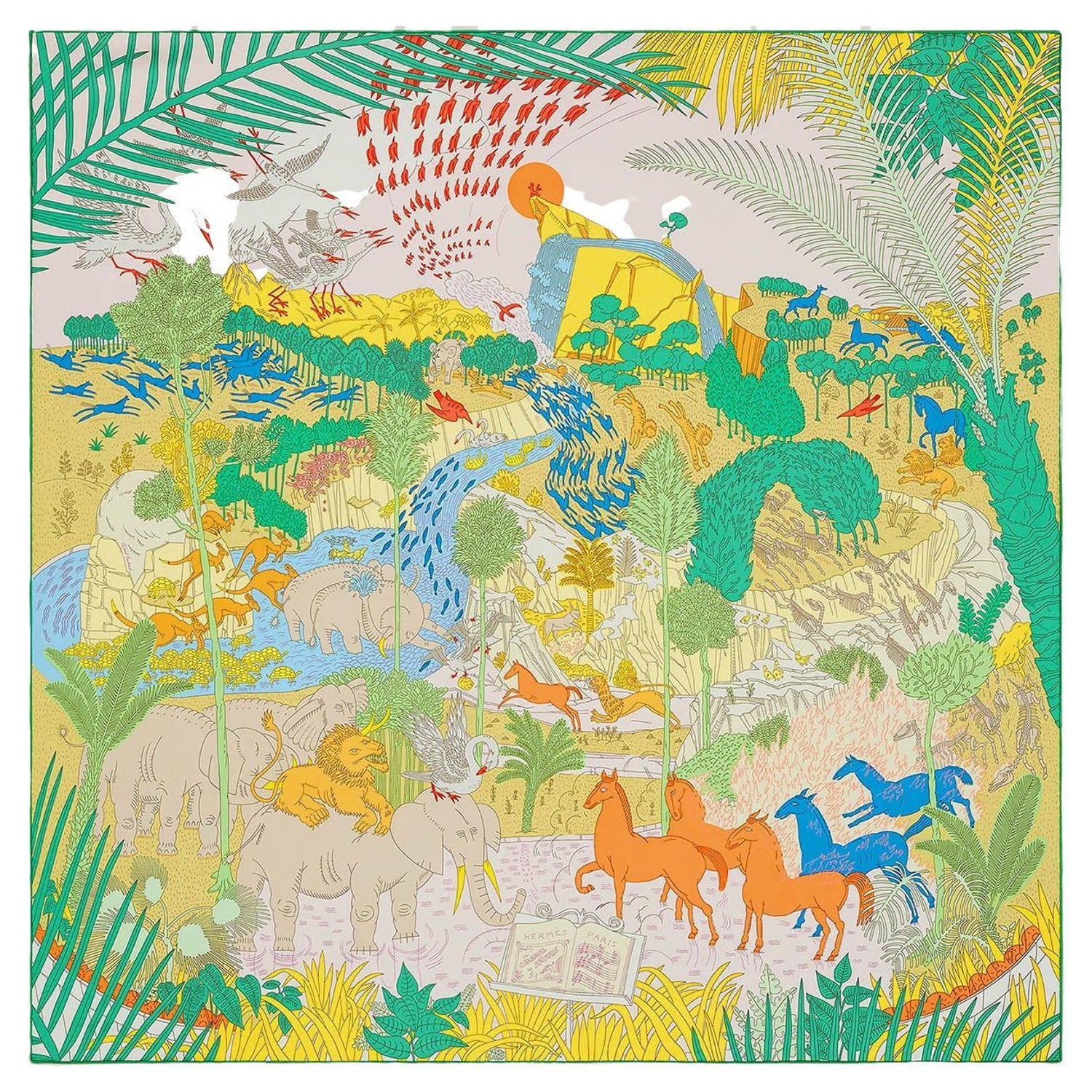 Hermes Scarf Elephant - 6 For Sale on 1stDibs | hermes elephant scarf,  foulard hermes elephant, carre hermes elephant