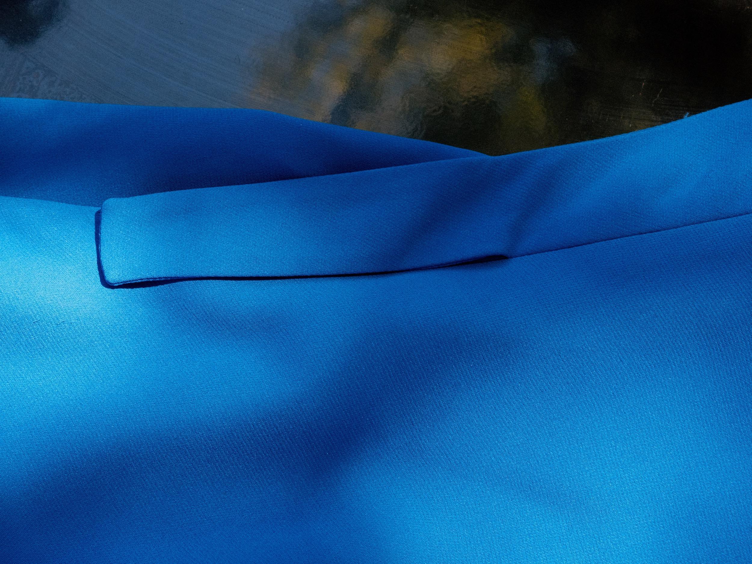 Hermès Silk Midi Skirt Cobalt Blue Sz 40 9