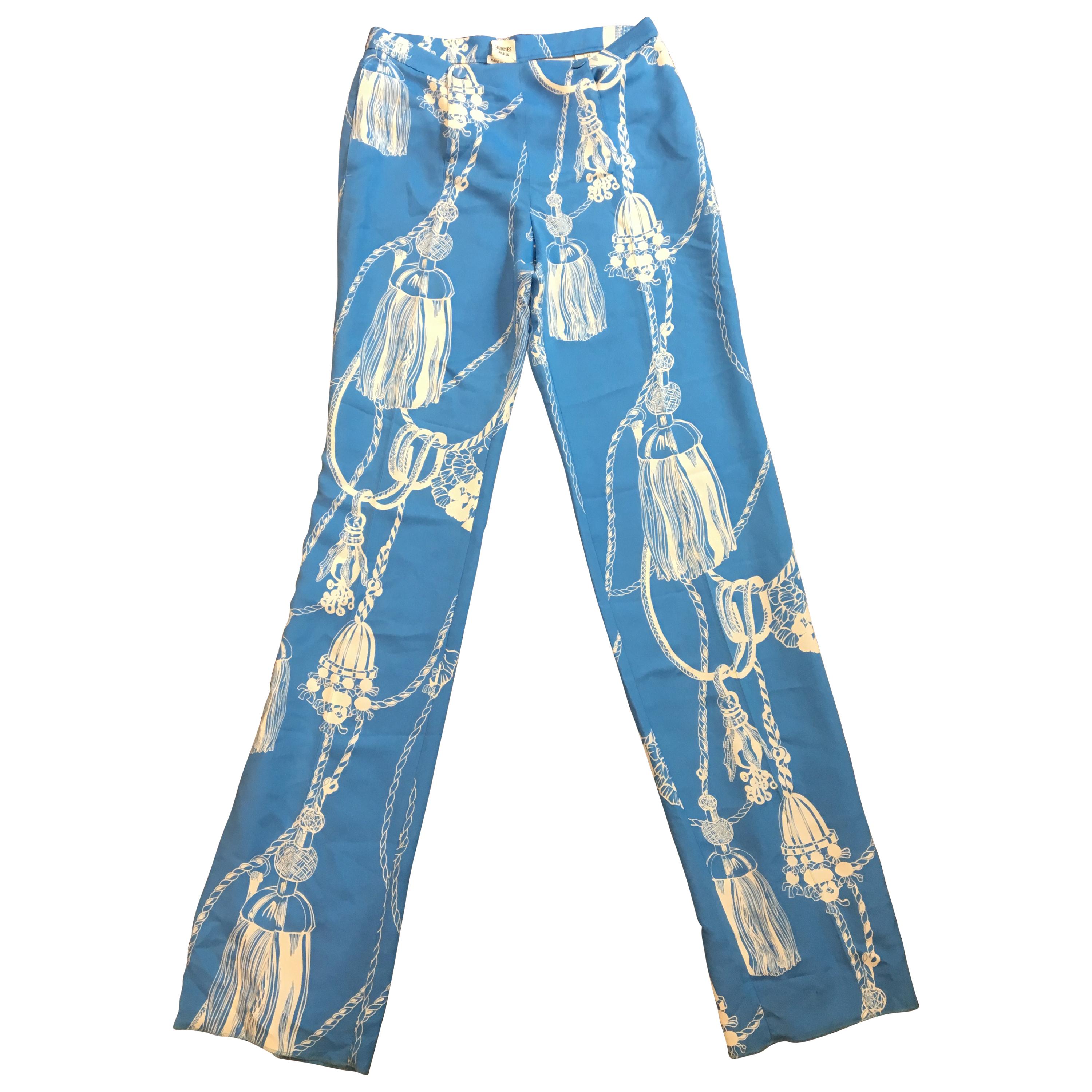 Hermes Silk Pants Size 36. Excellent condition