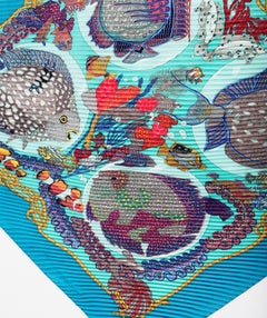 Hermes silk Plisse scarf Grands Fonds Hermes Scarf 1992 Annie Faivre