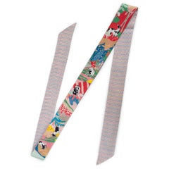 HERMES silk POINTILLE EN LIBERTE Twillon Scarf Scarf Rose Bleu Vert