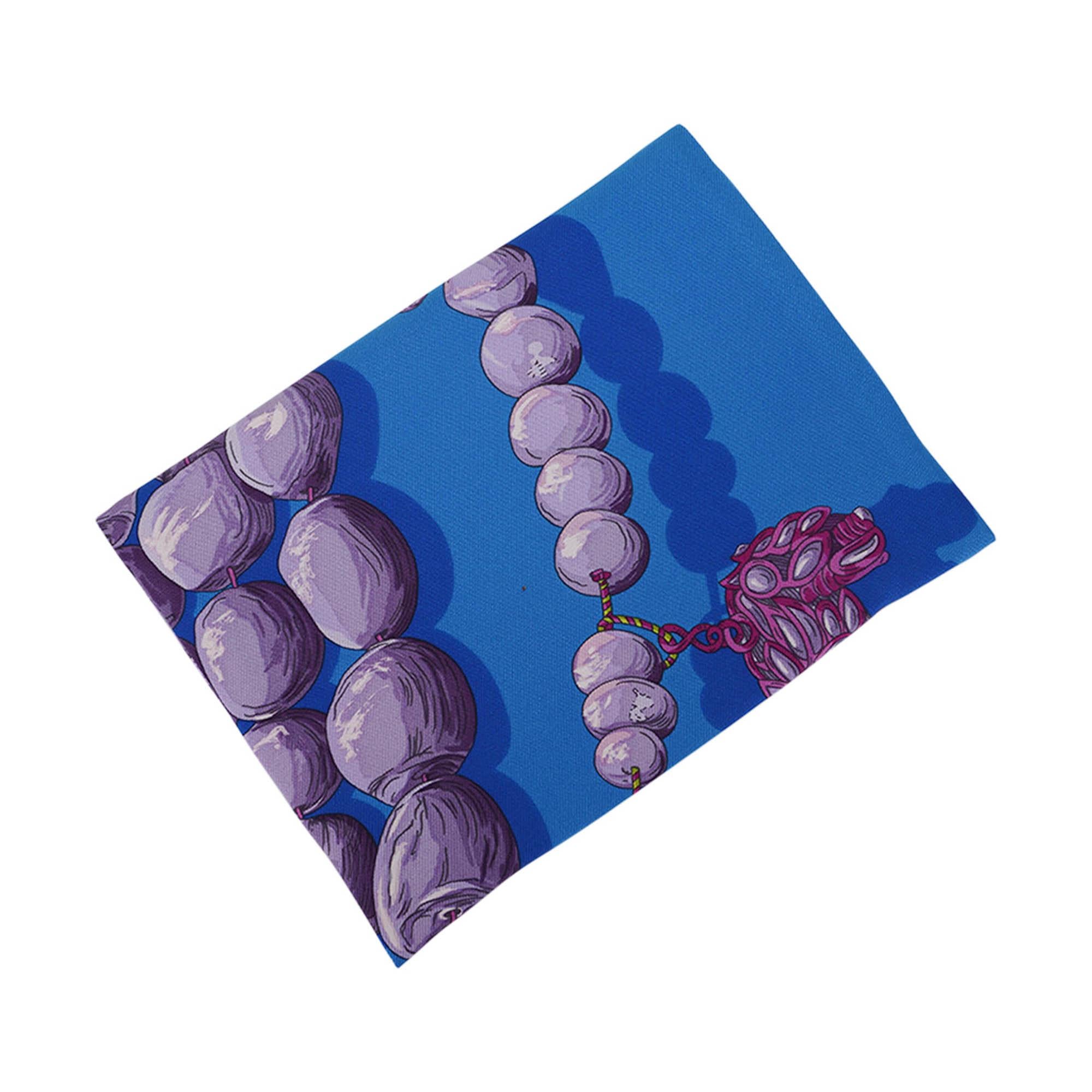 Hermes Sacchetti di Seta Stampa Foulard Set di Tre Terres Precieuses e Cavalcadour in vendita 2