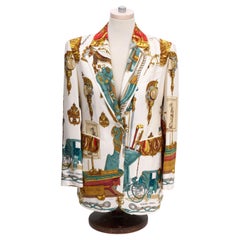 Hermès Silk Print Blazer Jacket Ledoux