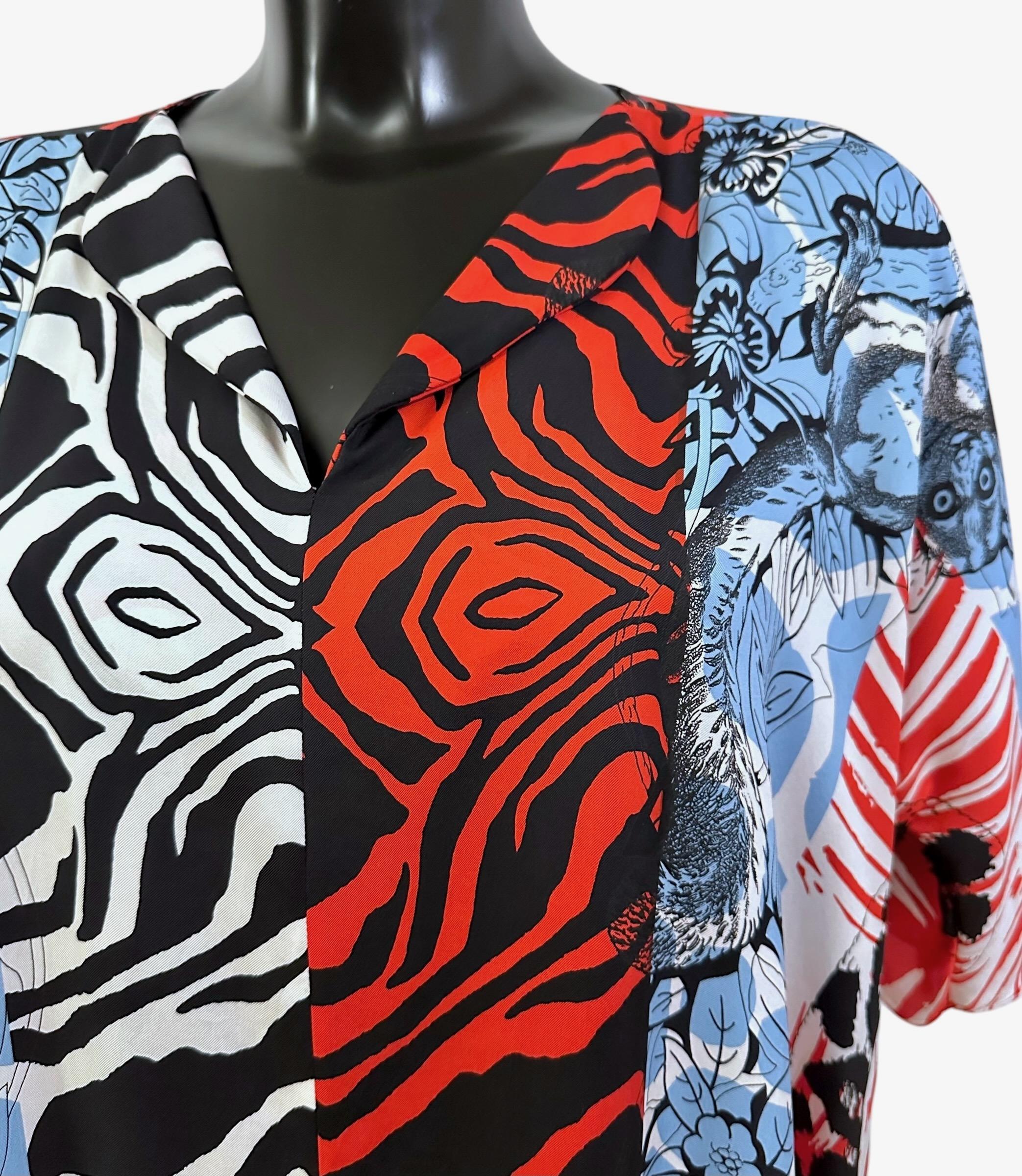 Women's or Men's Hermès Silk Print Jungle Love Wild Kaftan Dress For Sale