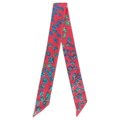 HERMES silk RENCONTRE OCEANE Twilly Scarf Scarf Pink