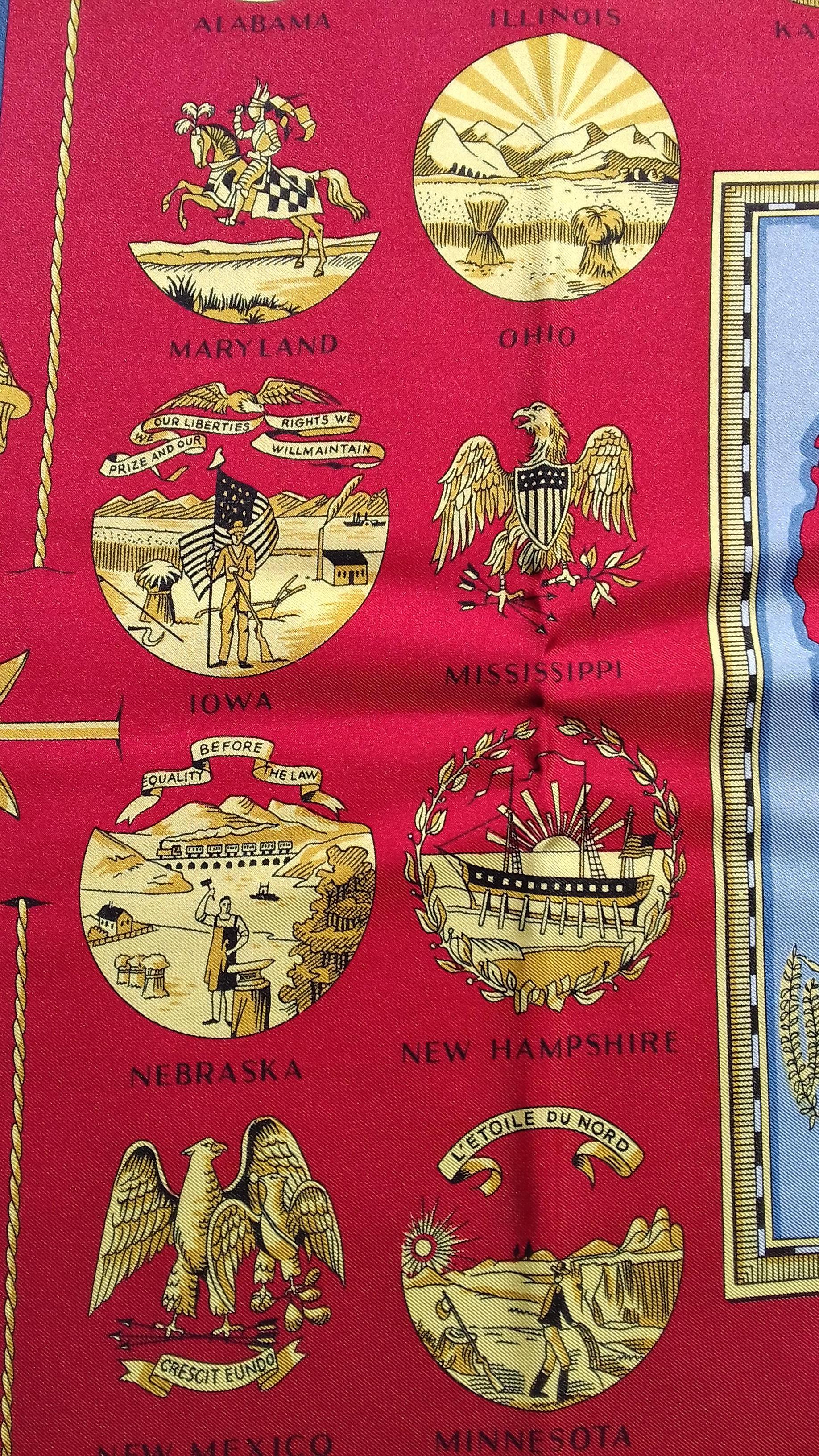 Hermès Silk Scarf 1776 UNITES STATES 1976 Bicentenary of Independance Arms of US 5