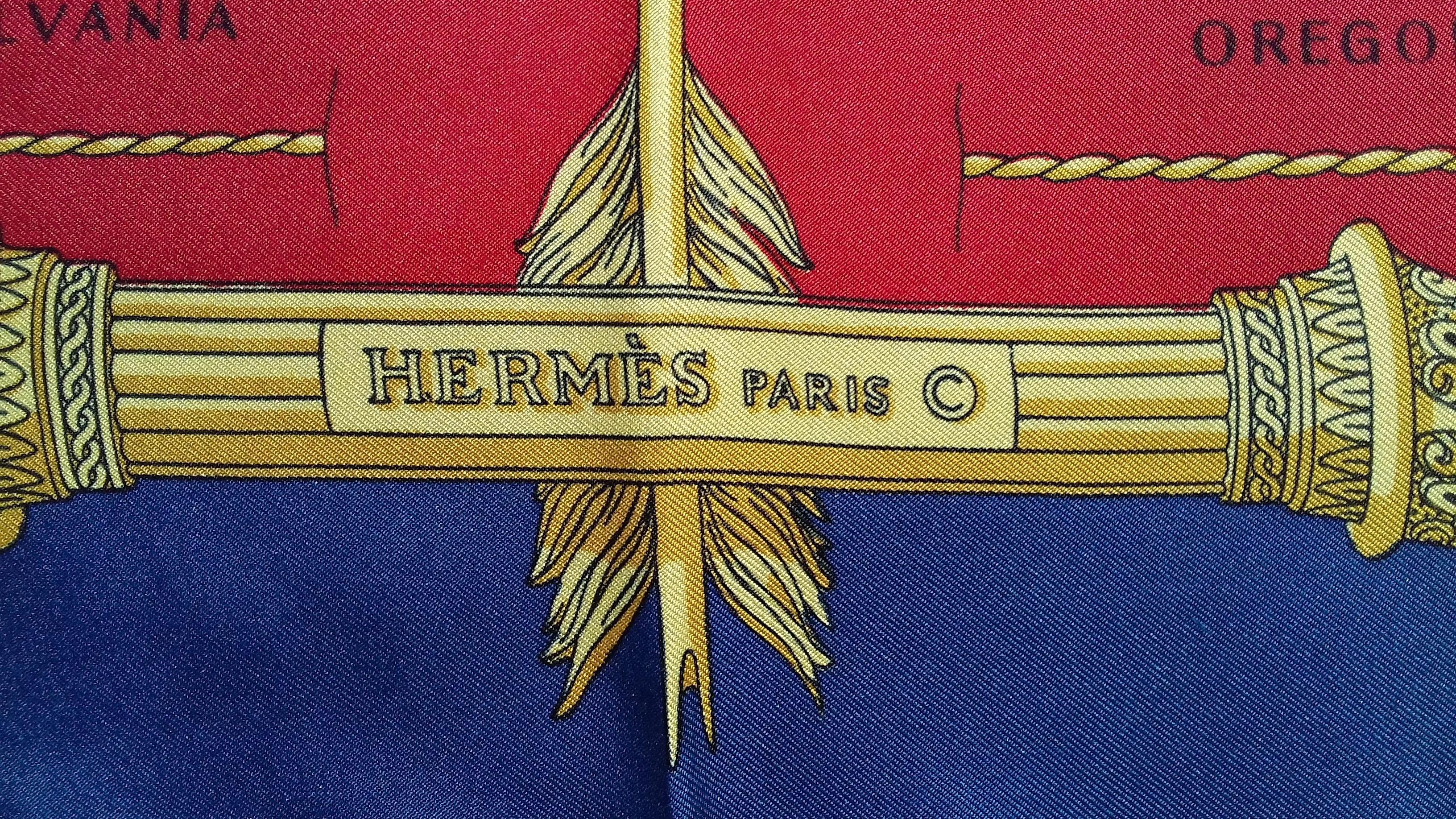 Hermès Silk Scarf 1776 UNITES STATES 1976 Bicentenary of Independance Arms of US 6