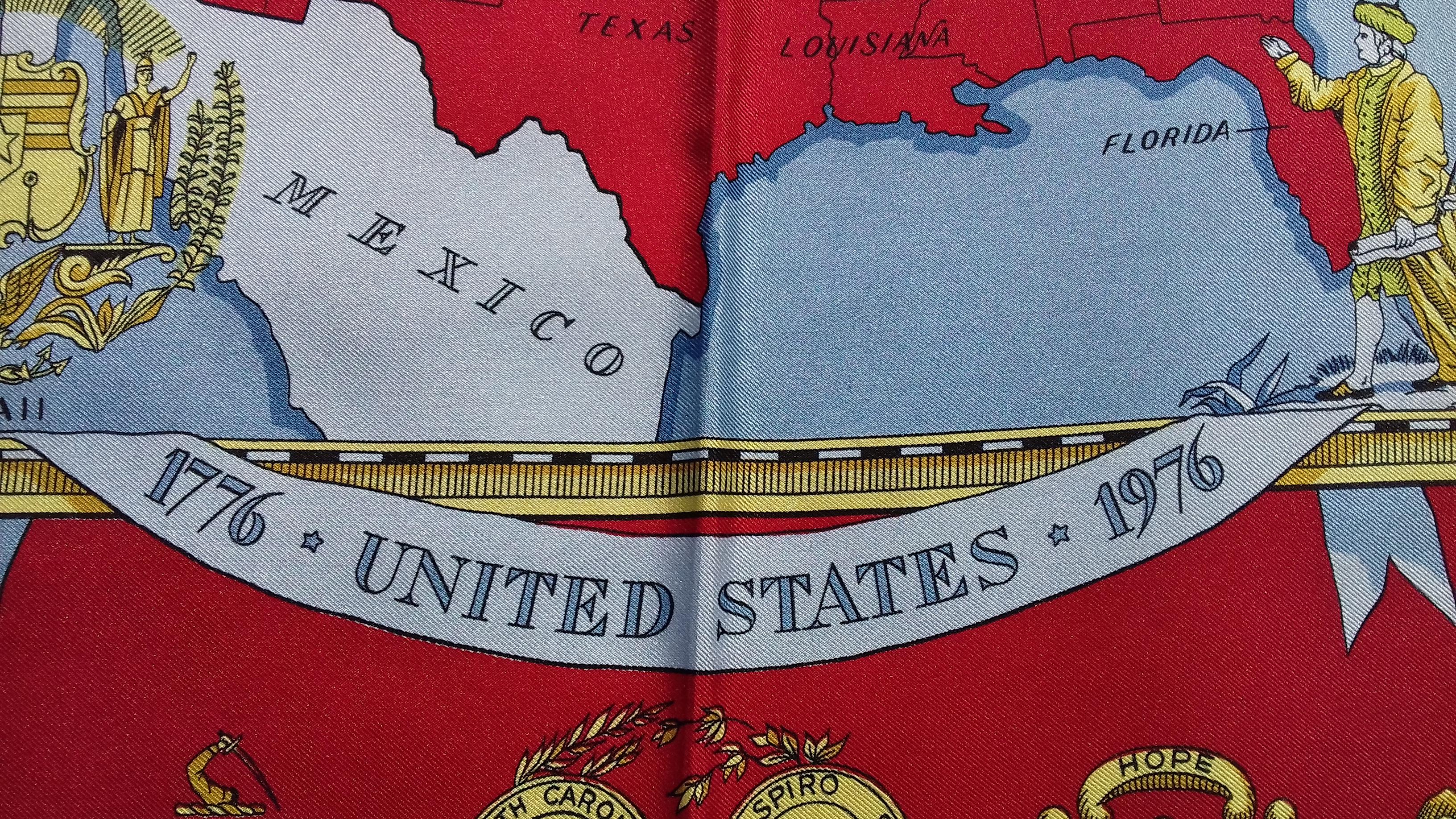 Hermès Silk Scarf 1776 UNITES STATES 1976 Bicentenary of Independance Arms of US 1