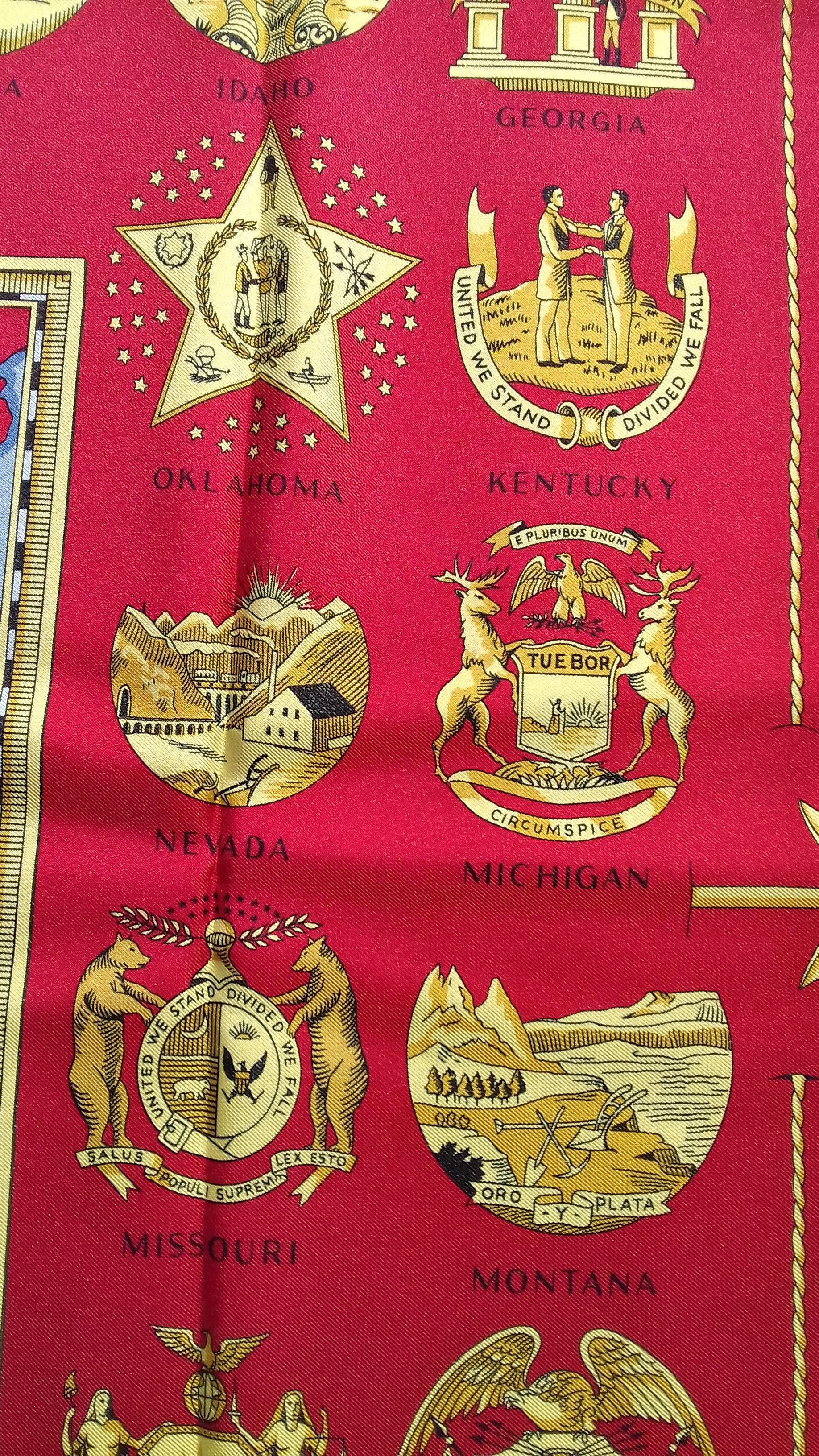 Hermès Silk Scarf 1776 UNITES STATES 1976 Bicentenary of Independance Arms of US 2