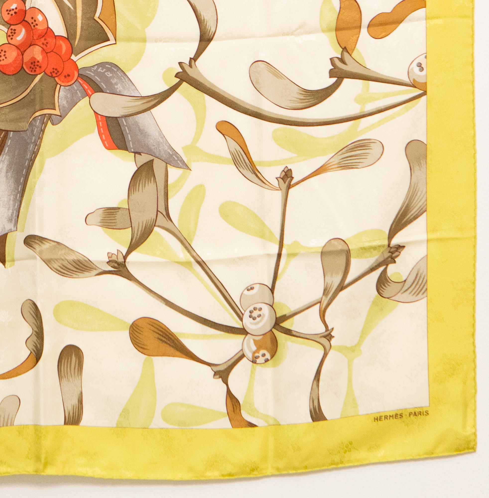  Hermes Silk Scarf  2001 Neige d'Antan  In Excellent Condition In Paris, FR