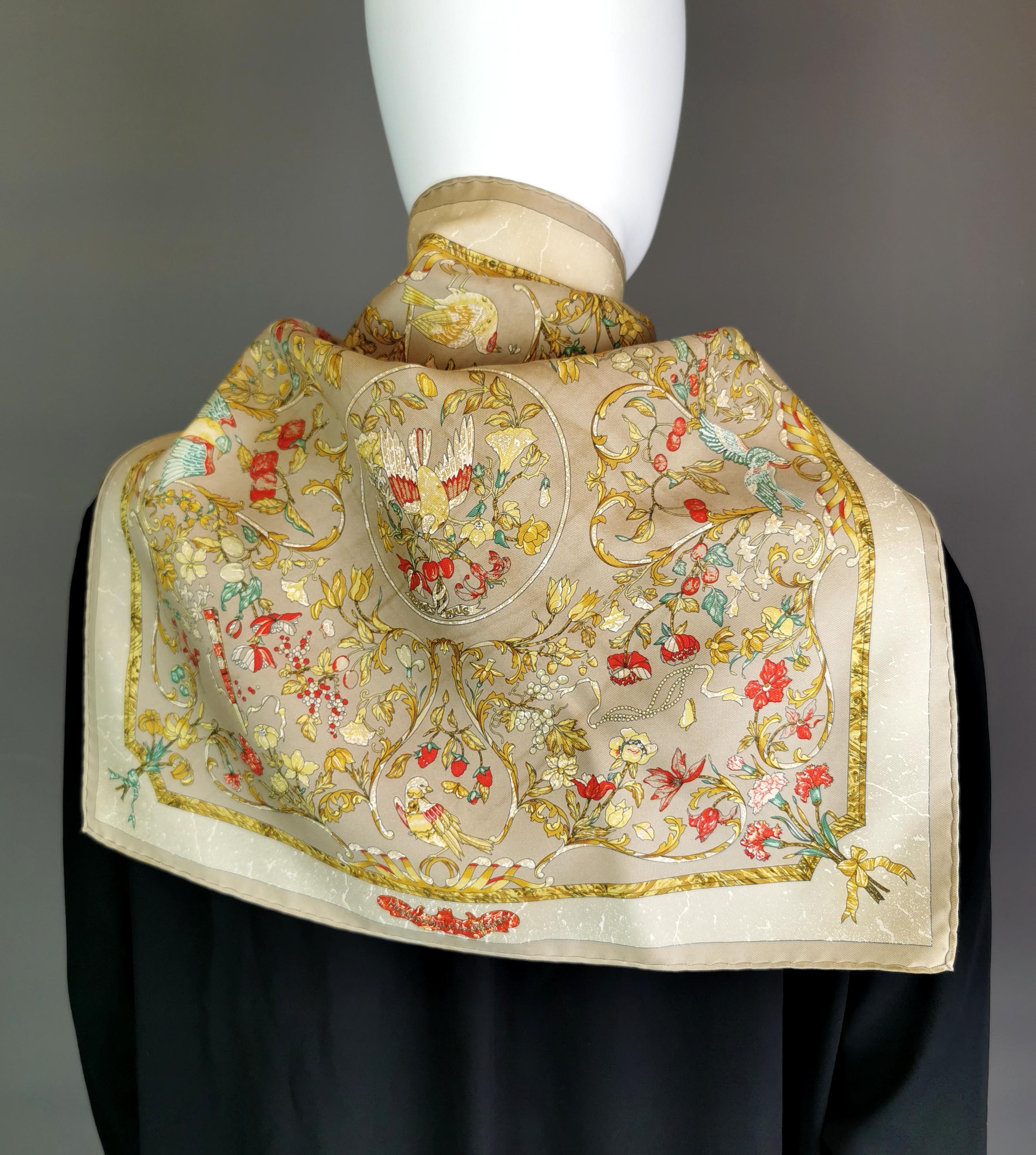 Women's Hermes silk scarf, A gorgeous Hermes Pierres d-Orient et d'Occident,  boxed  For Sale