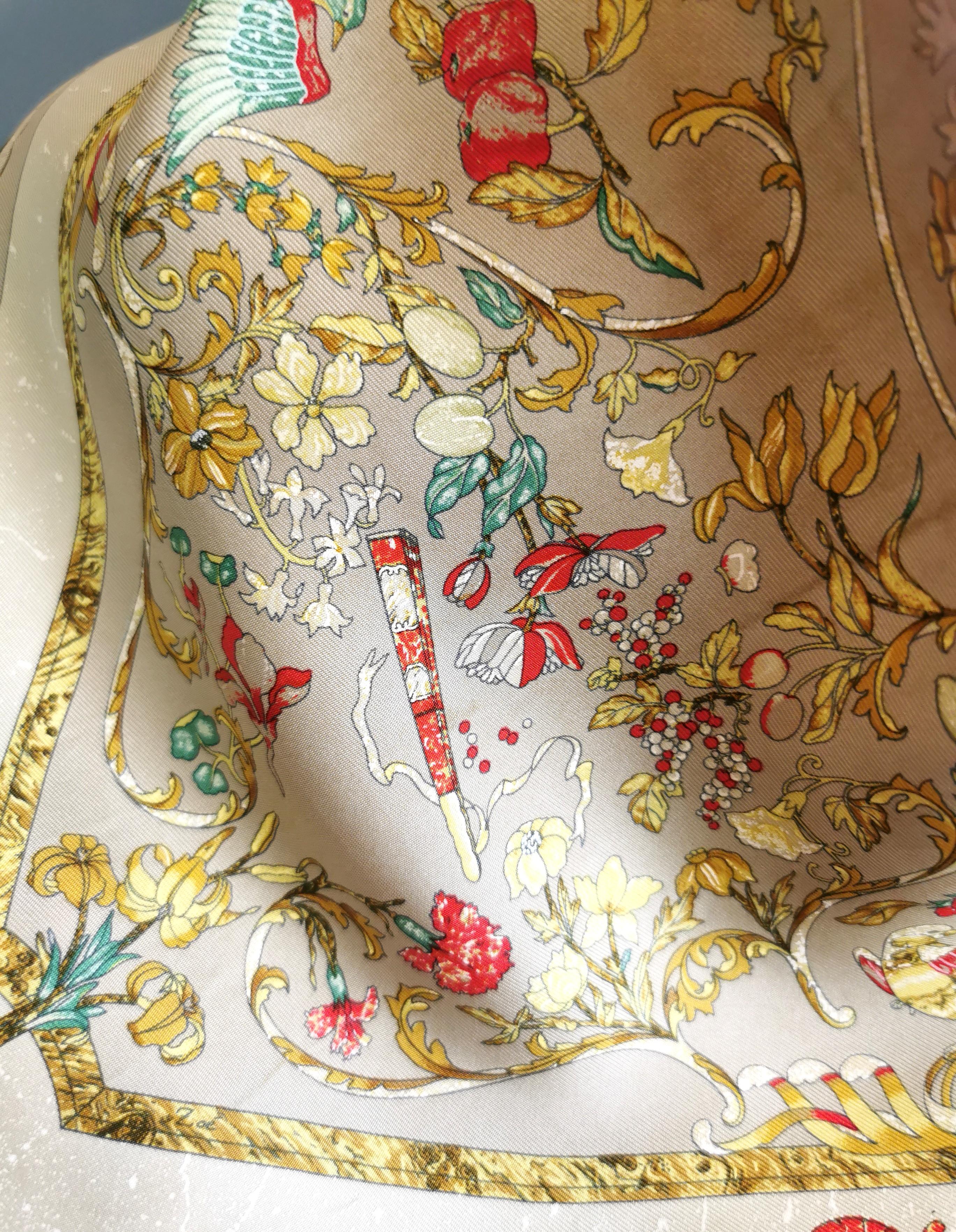 Hermes silk scarf, A gorgeous Hermes Pierres d-Orient et d'Occident,  boxed  For Sale 3