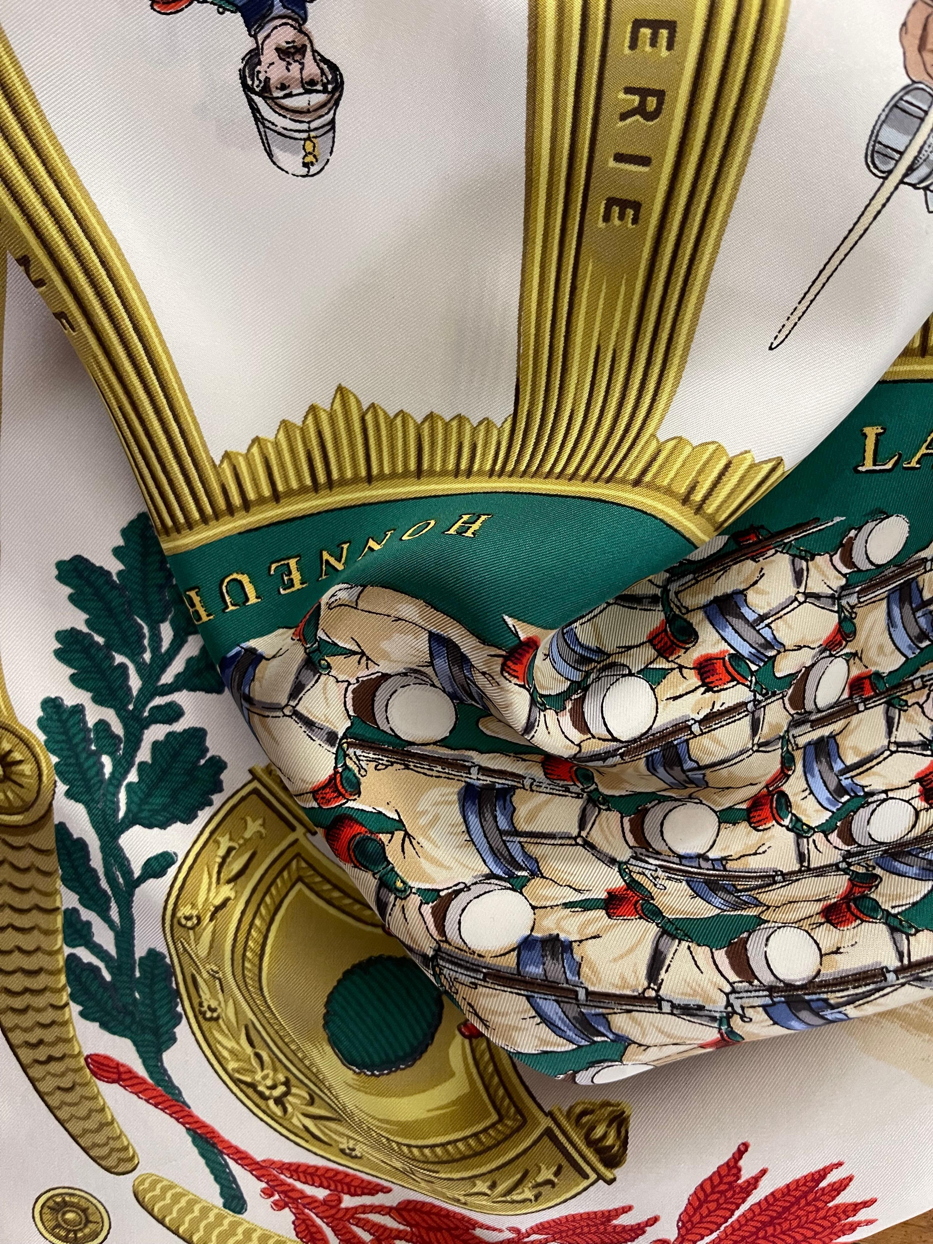 Hermès Silk Scarf «  À La Gloire De La Légion Étrangère » 1951 For Sale 5