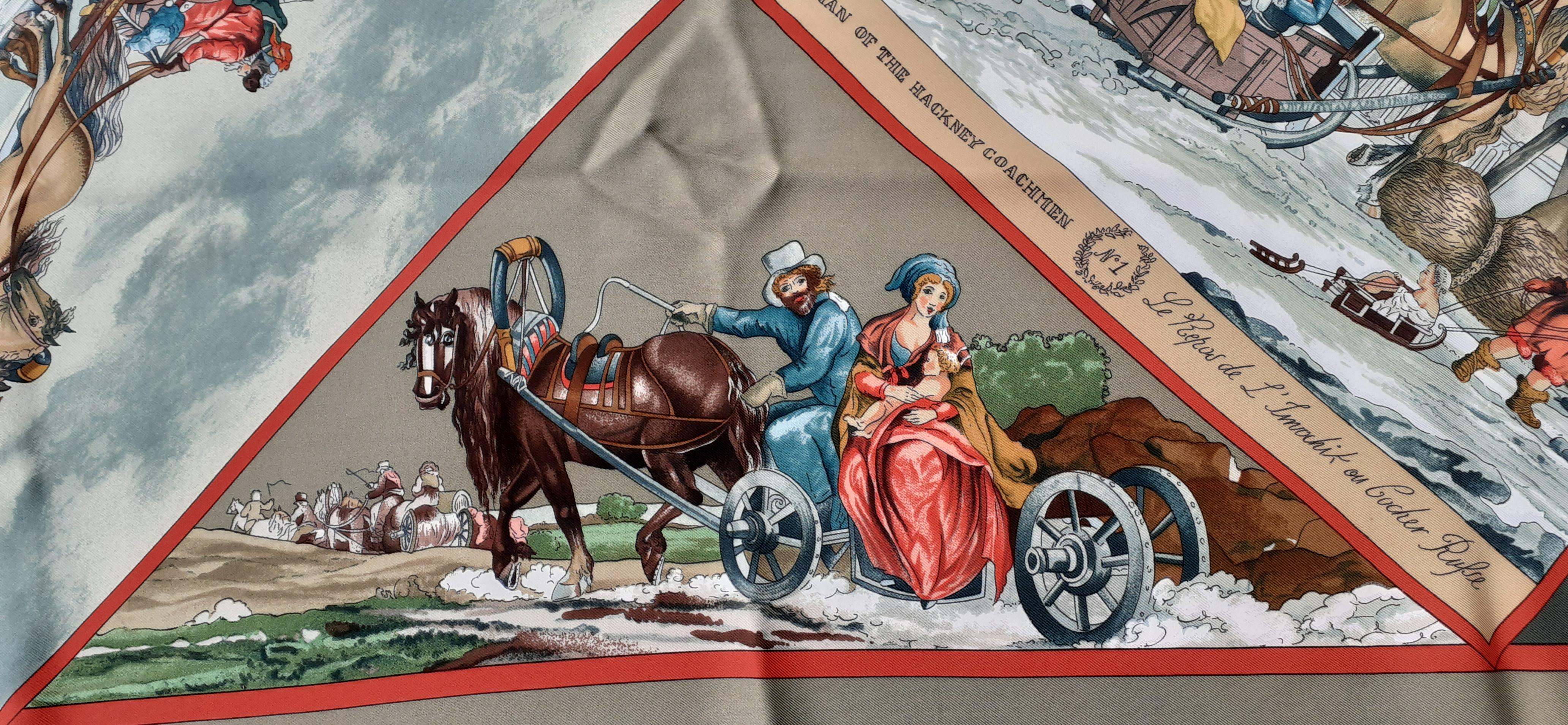 Hermès Silk Scarf A Walk Voyages en Russie Russia Loic Dubigeon 90 cm 3