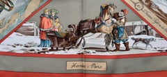 Hermès Silk Scarf A Walk Voyages en Russie Russia Loic Dubigeon 90 cm