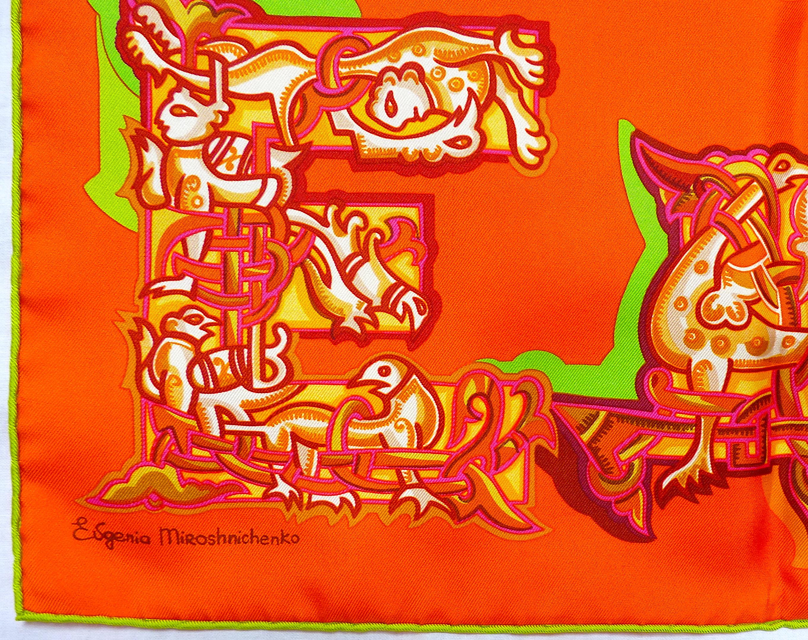 HERMES Silk Scarf  