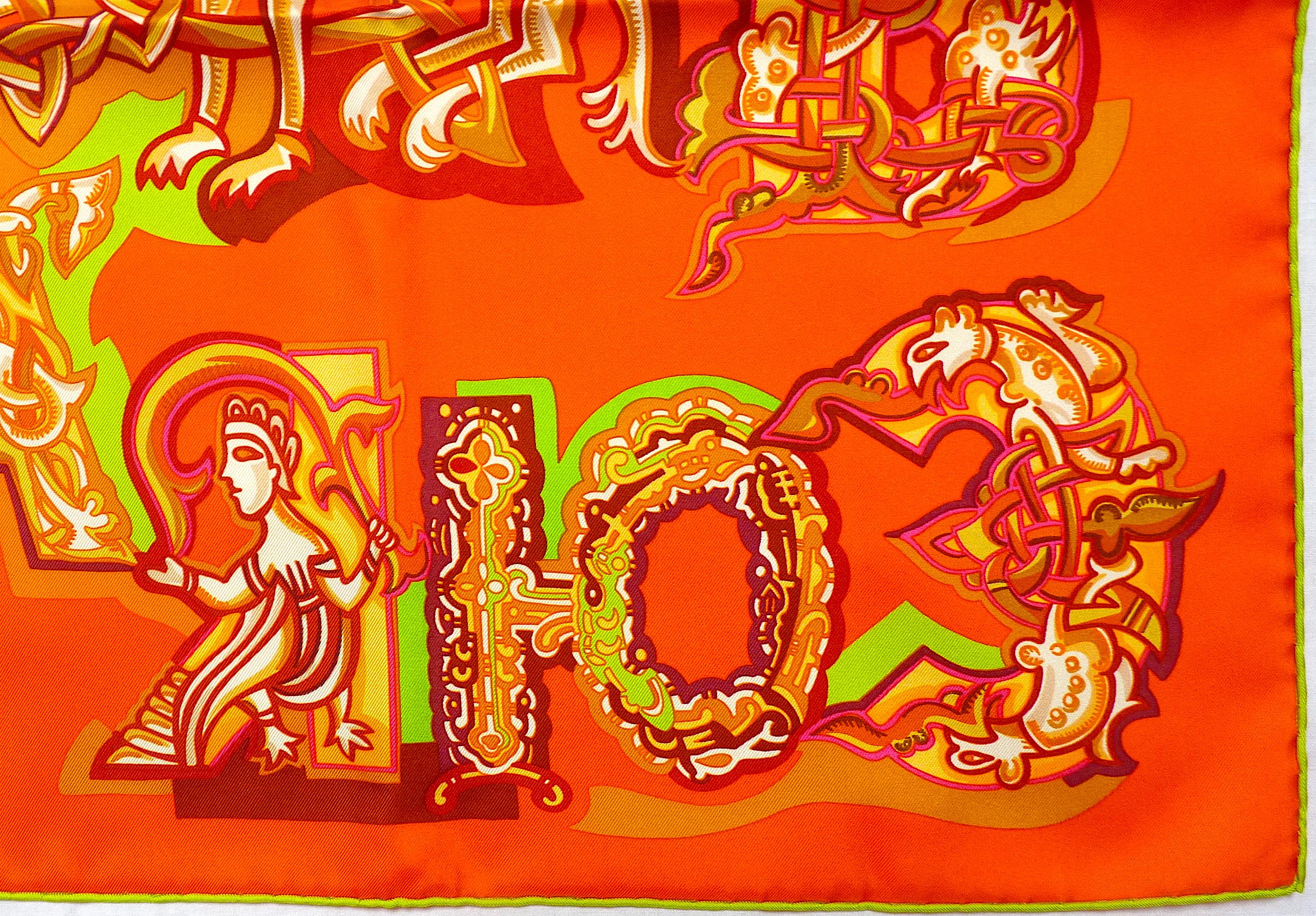 HERMES Silk Scarf  