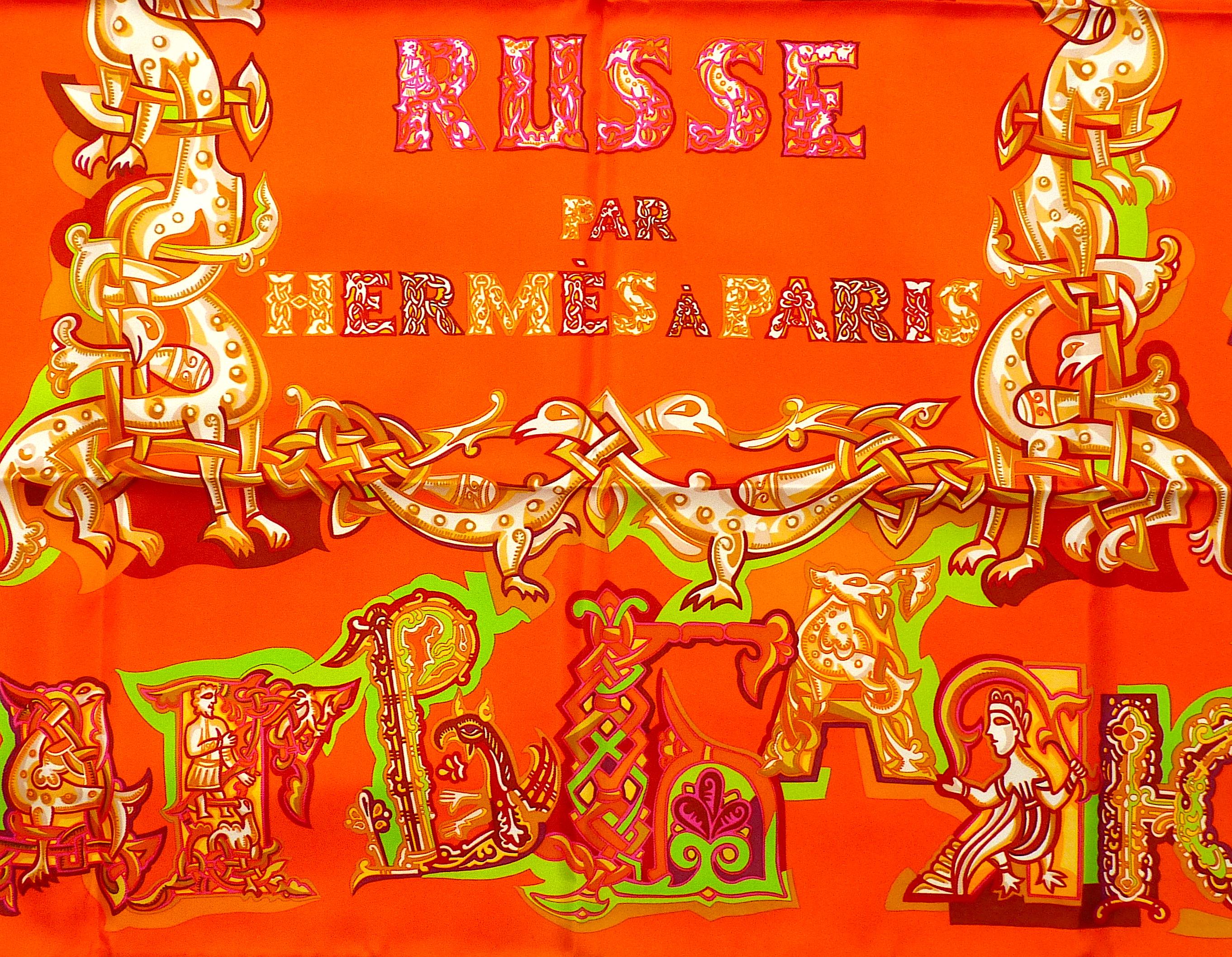 HERMES Silk Scarf  