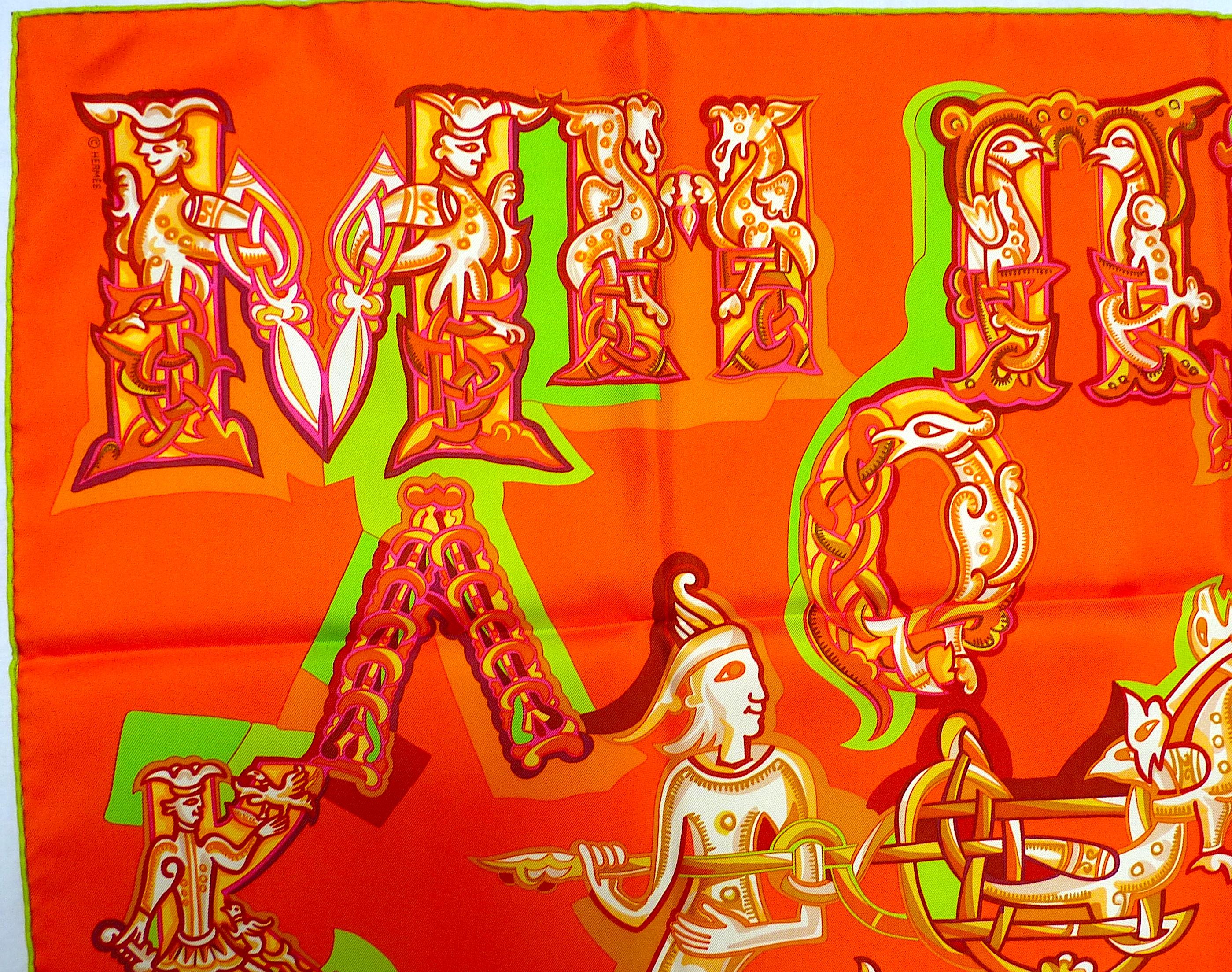 HERMES Silk Scarf  