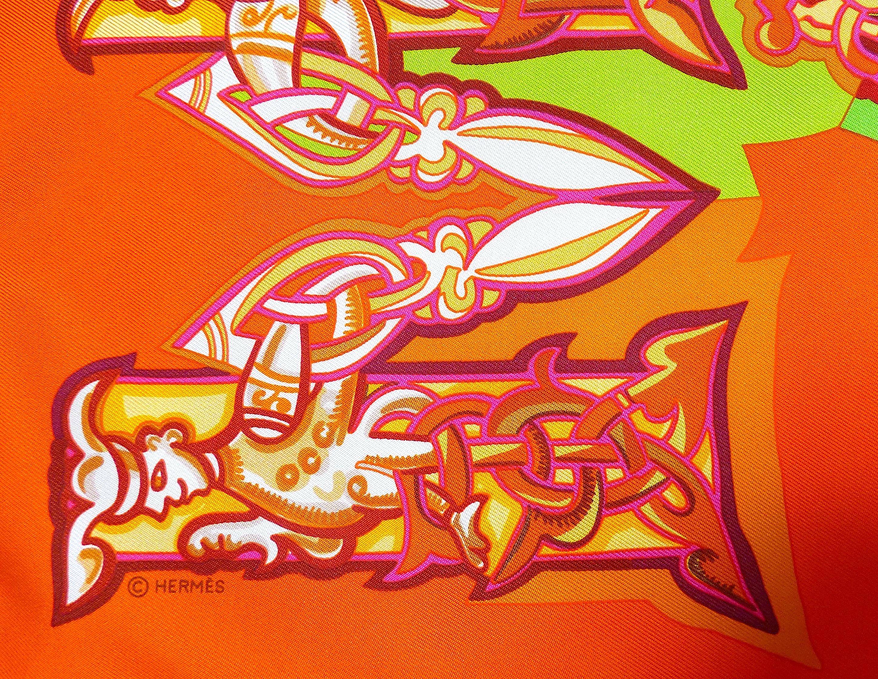 HERMES Silk Scarf  