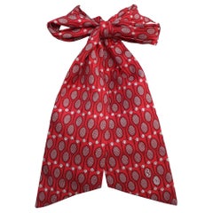 Hermès Silk Scarf Ascot Tie Tennis Print Origny RARE